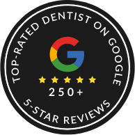 Top rated dentist on Google 450 plus 5 star reviews